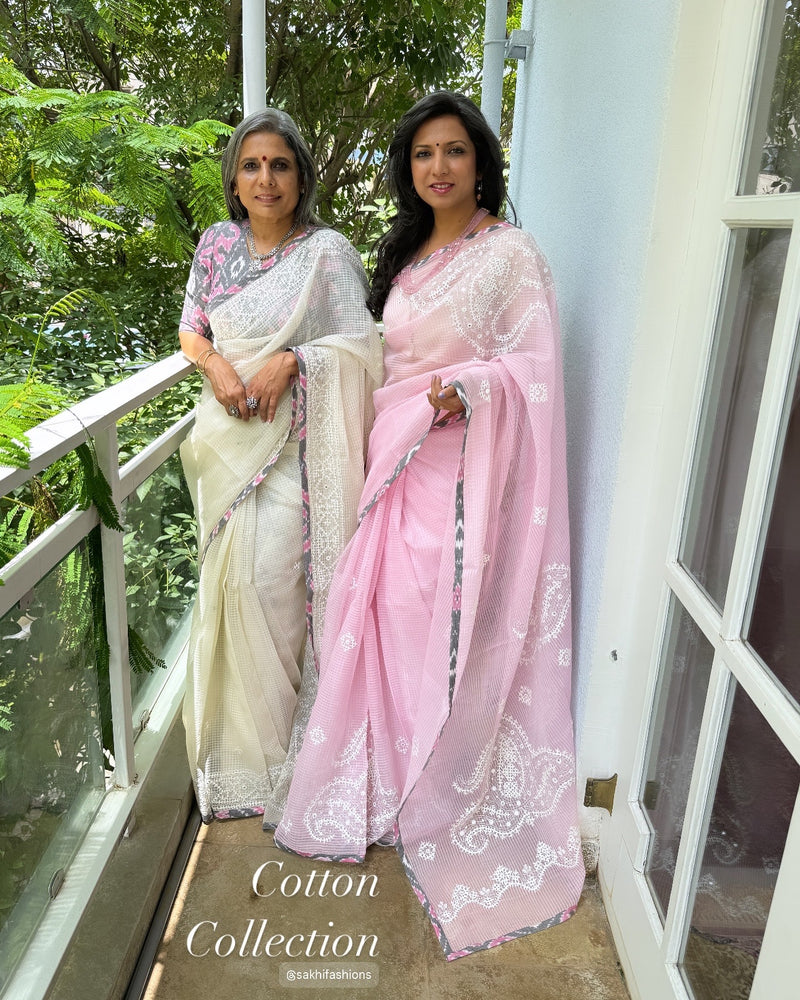 EE-X02672 Pink Cotton Saree