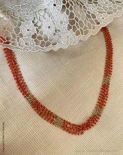 AG-W23744 Coral pearl Mala