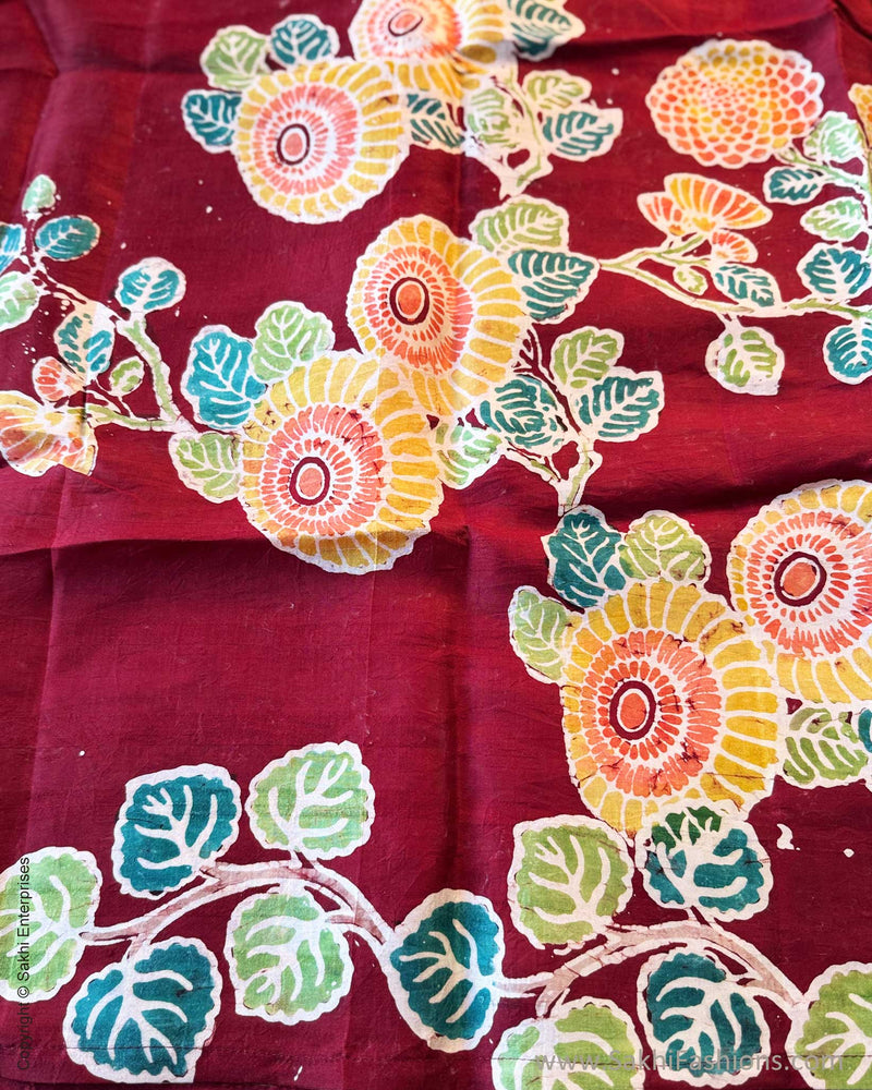 DP-X14063D Maroon Batik Dupatta