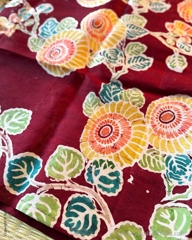 DP-X14063D Maroon Batik Dupatta