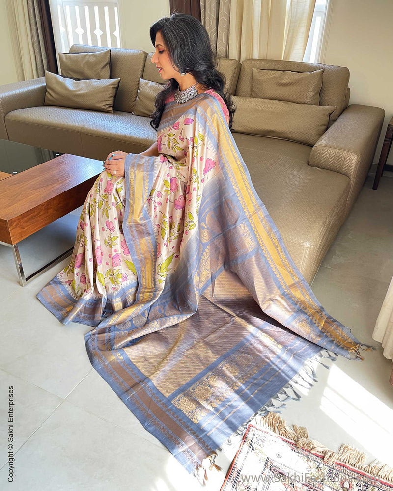 EE-V19693 Floral Gadwal Sari