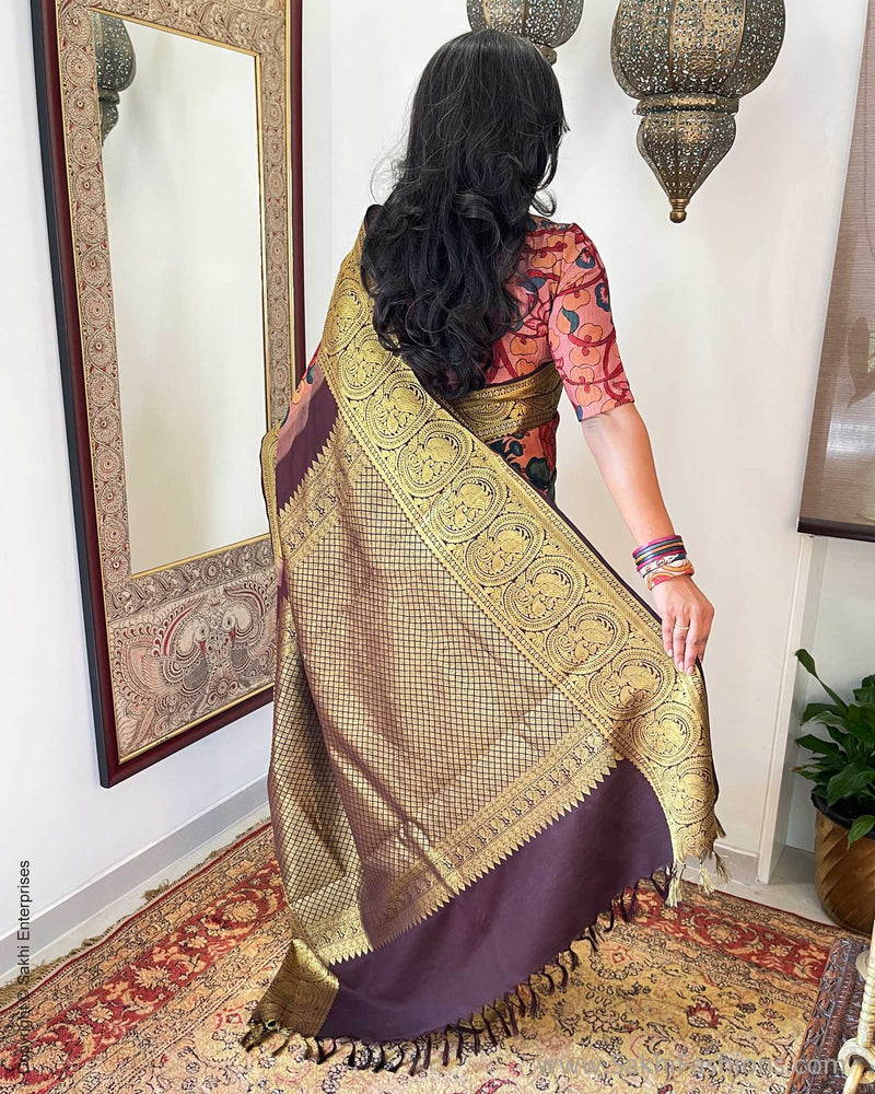 BL-W32065 Kalamkari Kanchi BlouseF