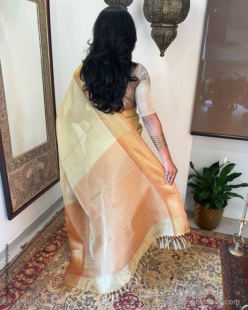 Shop Golden Tissue Silk Saree Online | SALE | Me99