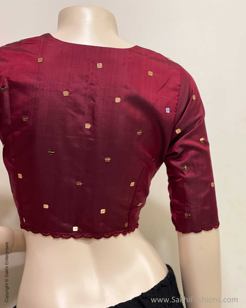 Bl-W03025 Kanchi Maroon Blouse