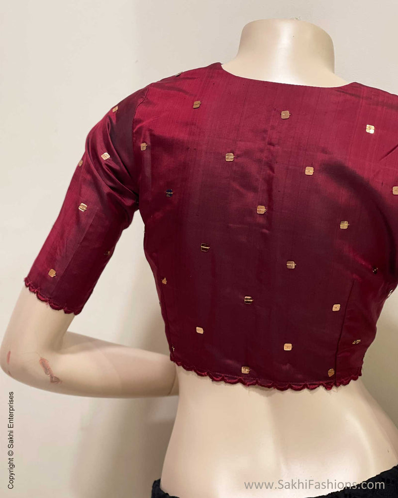 Bl-W03025 Kanchi Maroon Blouse