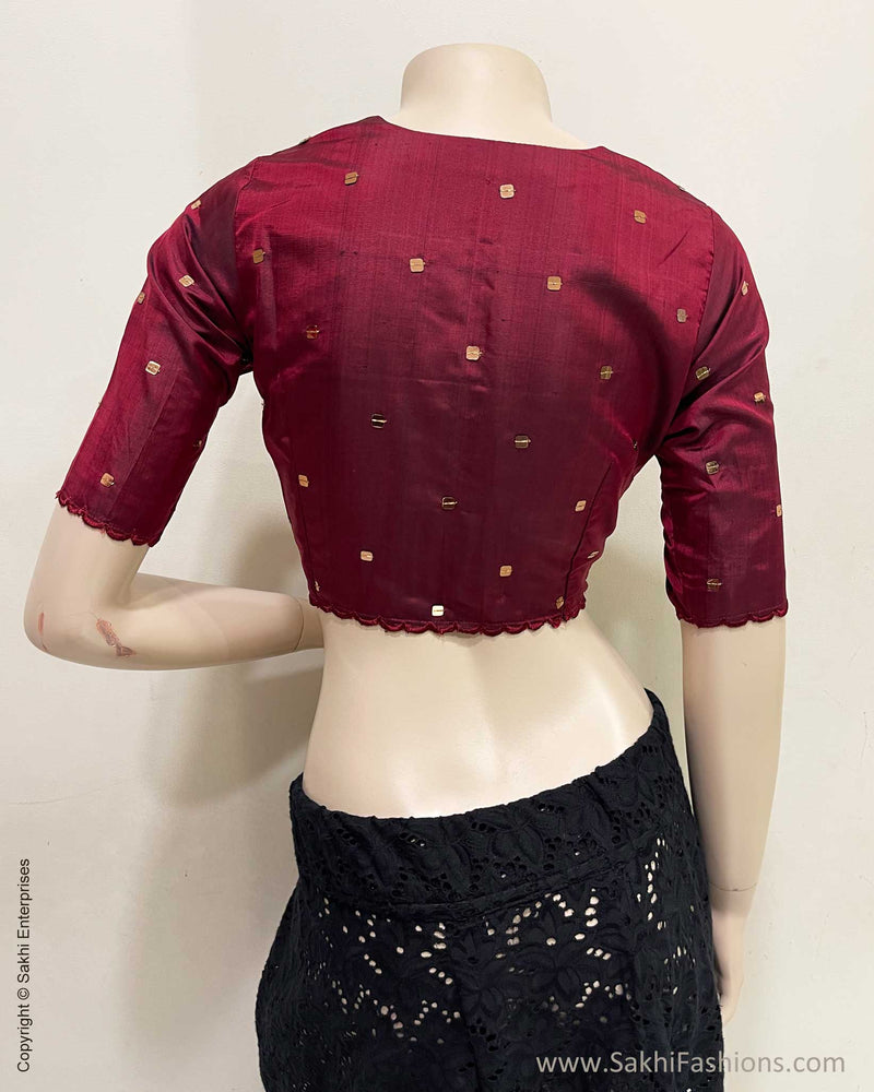 Bl-W03025 Kanchi Maroon Blouse