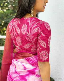 BL-V10903 Pink Cutwork Rblouse