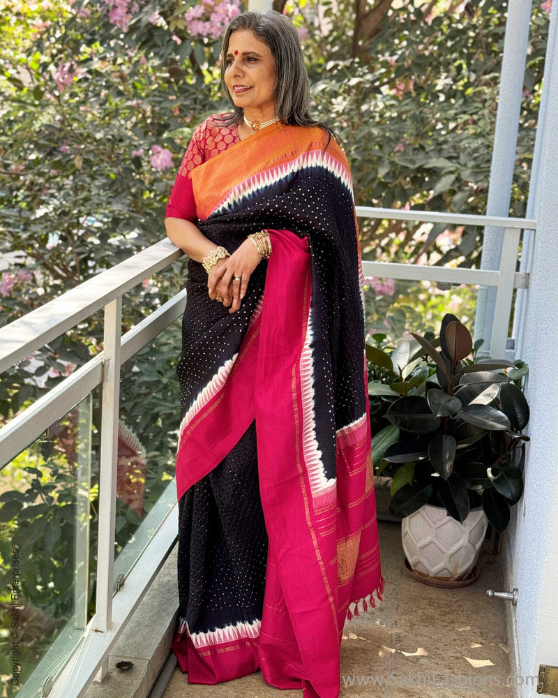 EE-W16197 Black Bandhini Kanchi