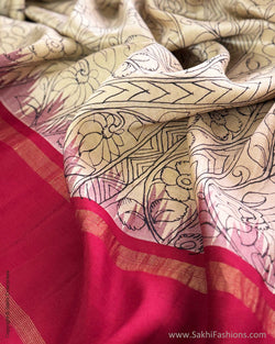 DP-X01598 Beige Kalamkari Kanchi