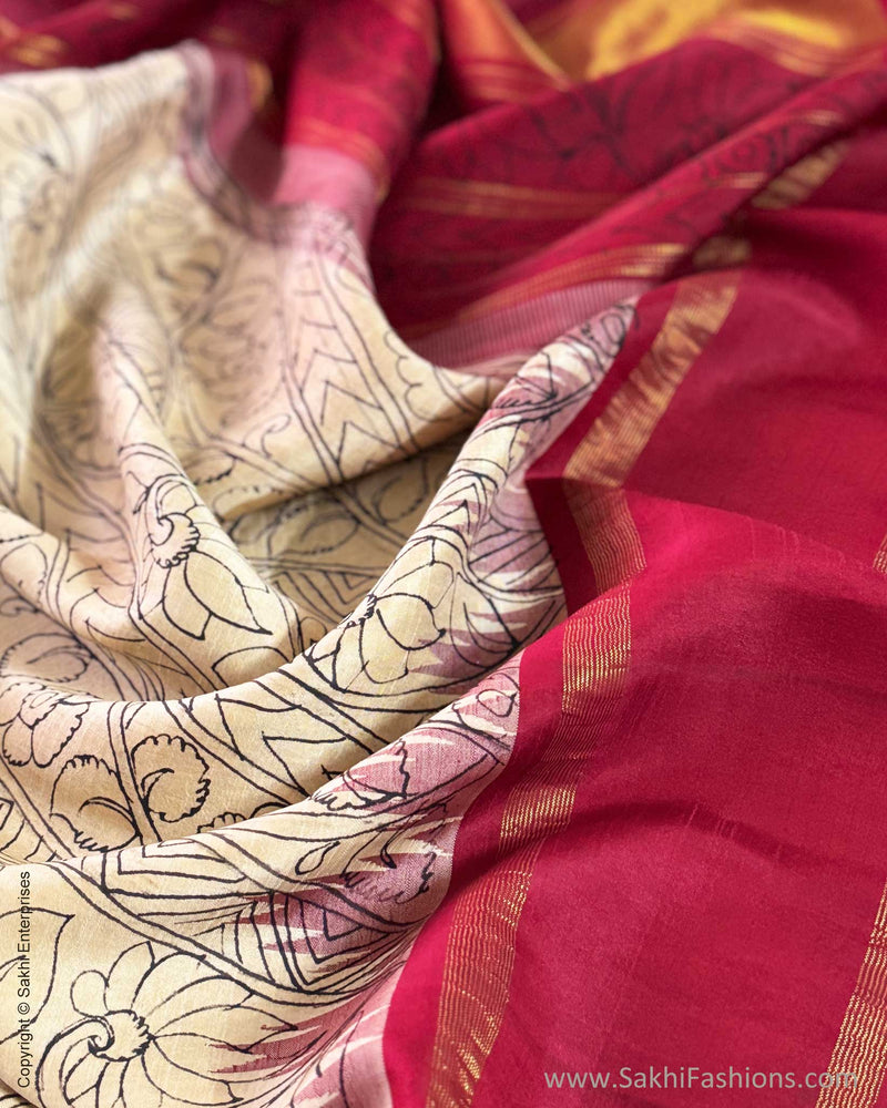 DP-X01598 Beige Kalamkari Kanchi