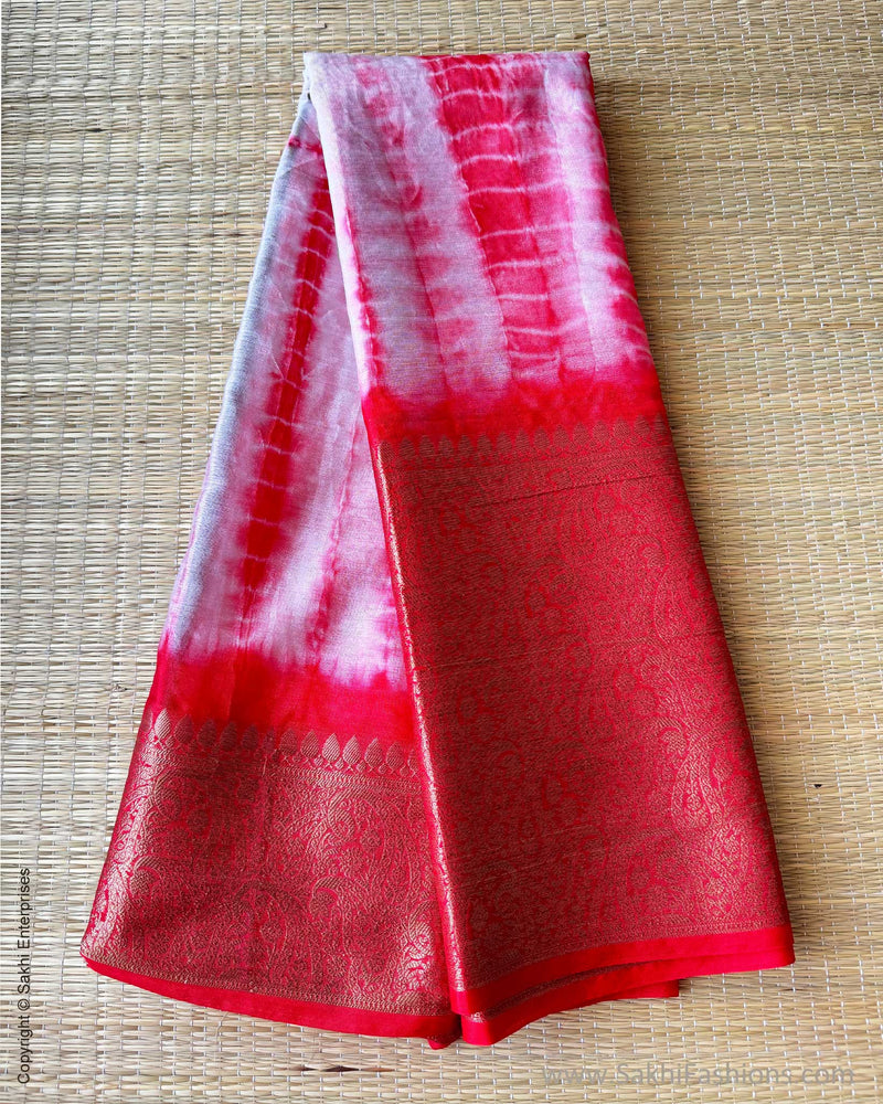 DP-W11586 Red Tie-Dye saree