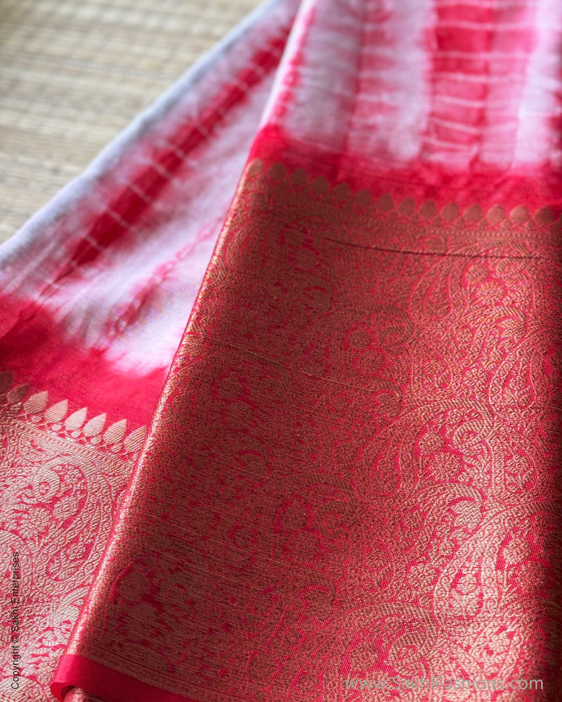 DP-W11586 Red Tie-Dye saree