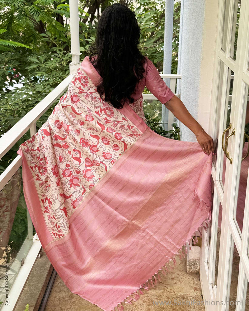 EE-X04216 Pink Kalam Kanchi Silk