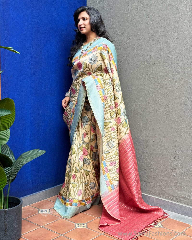 EE-X06548 Kalamkari Kanchi Silk