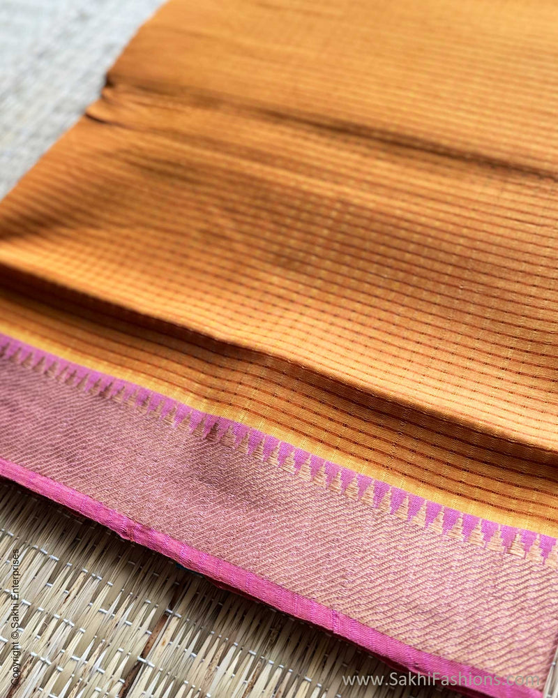 DP-X07352 Orange Mangalagiri Saree