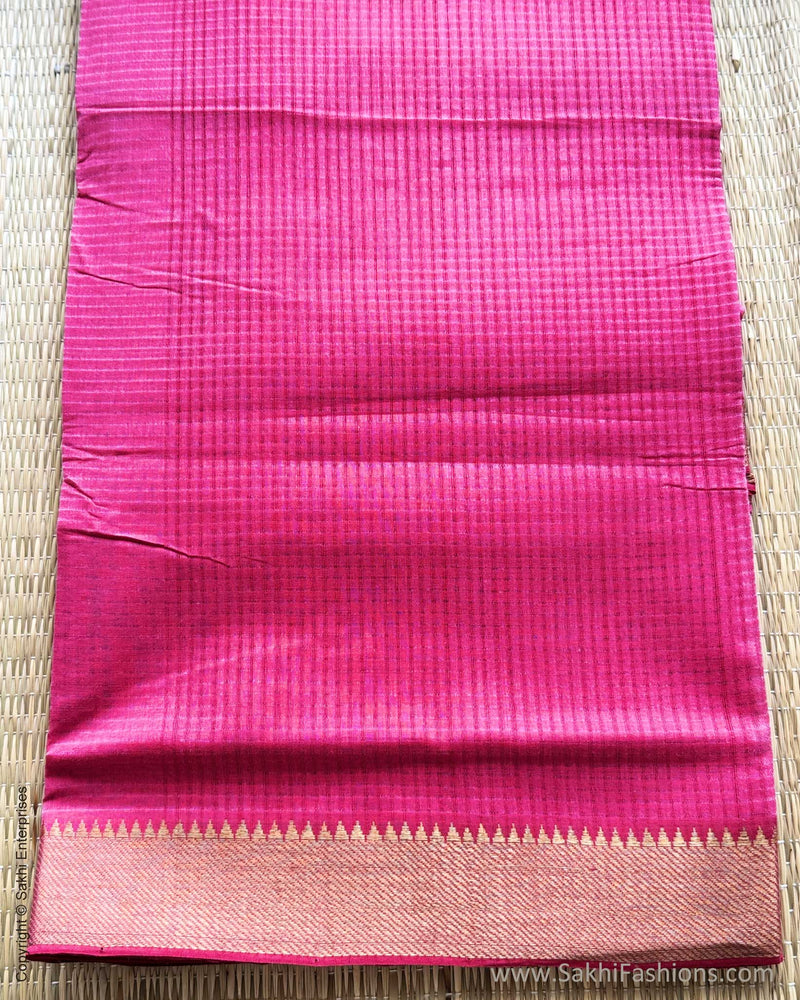 DP-X07343 Pink Mangalagiri Saree