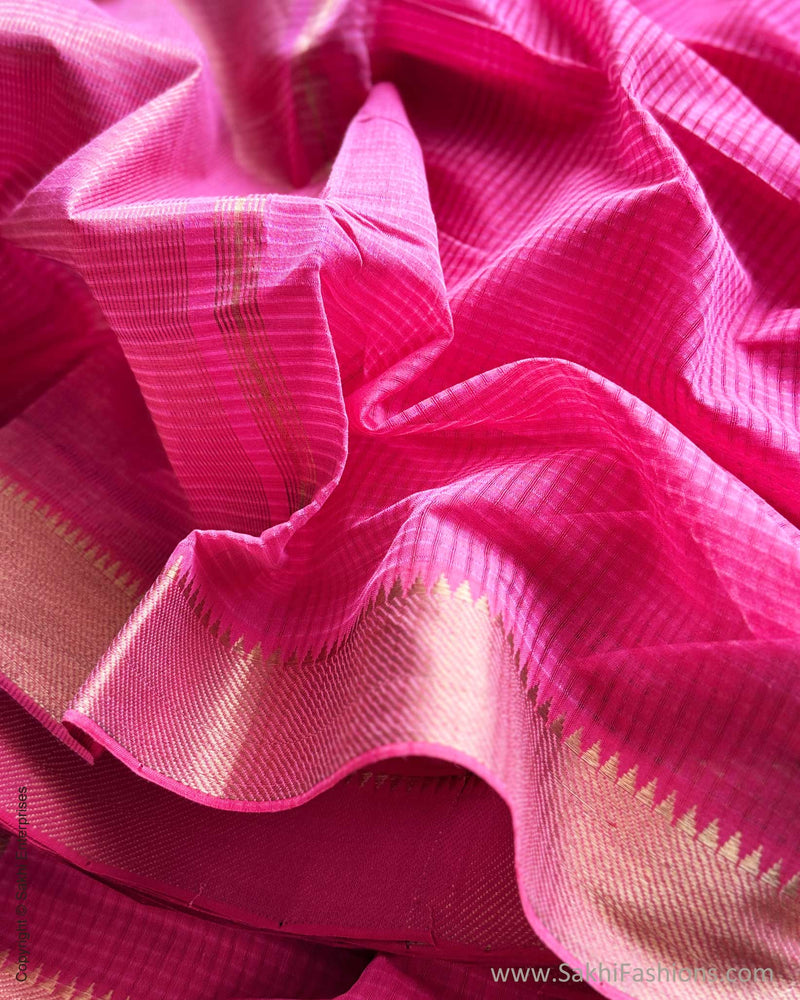 DP-X07343 Pink Mangalagiri Saree