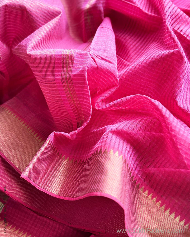 DP-X07343 Pink Mangalagiri Saree