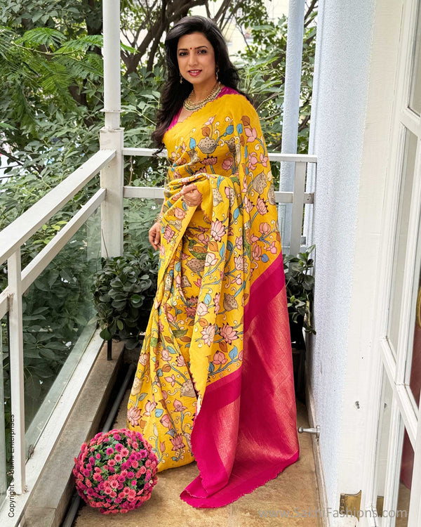 EE-X06550 Kalamkari Kanchi Silk