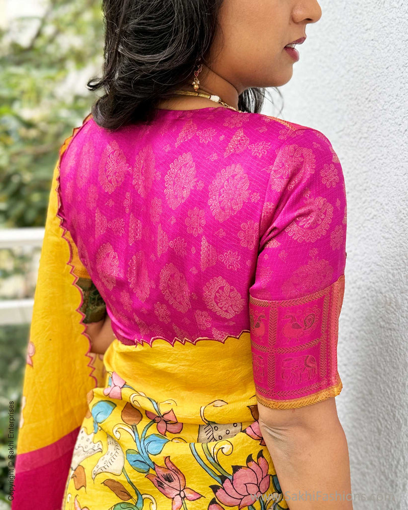 EE-X06550 Kalamkari Kanchi Silk