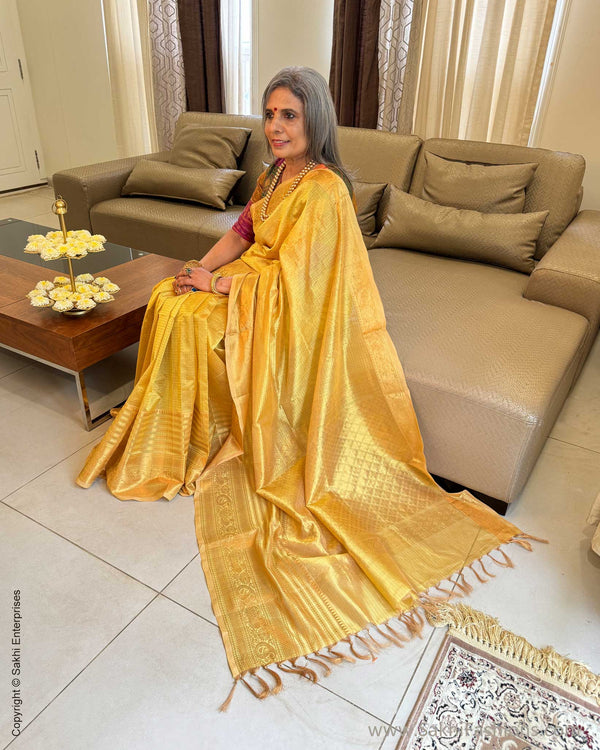 EE-X07336 Golden Mangalgiri Silk