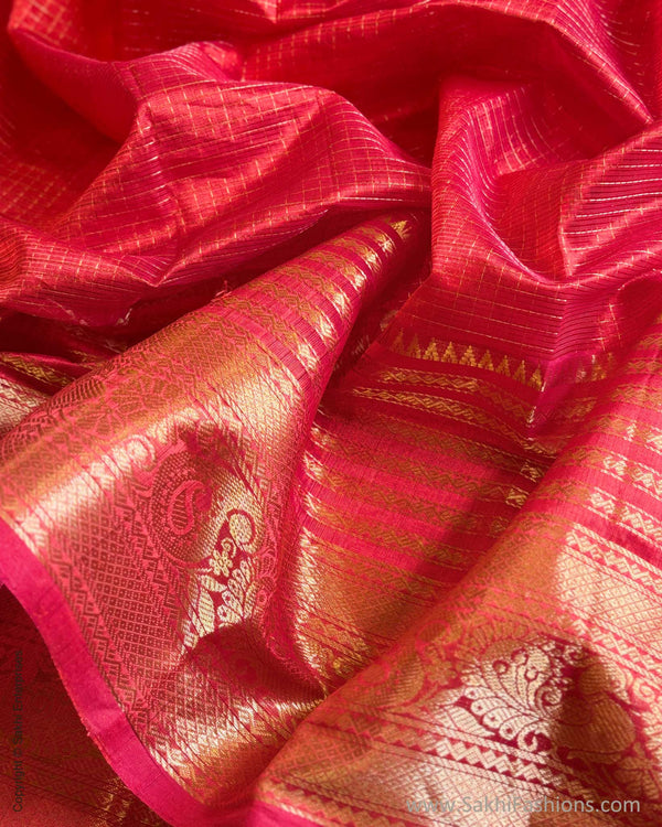 EE-X07335 Red Mangalgiri Silk