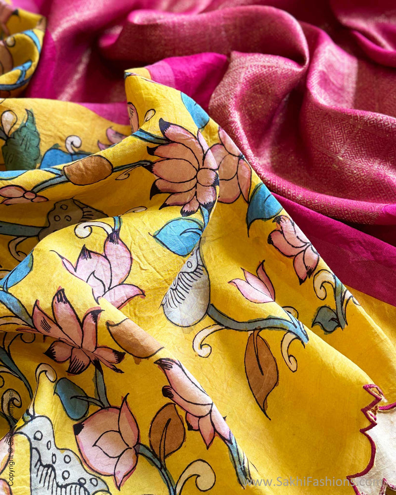 EE-X06550 Kalamkari Kanchi Silk