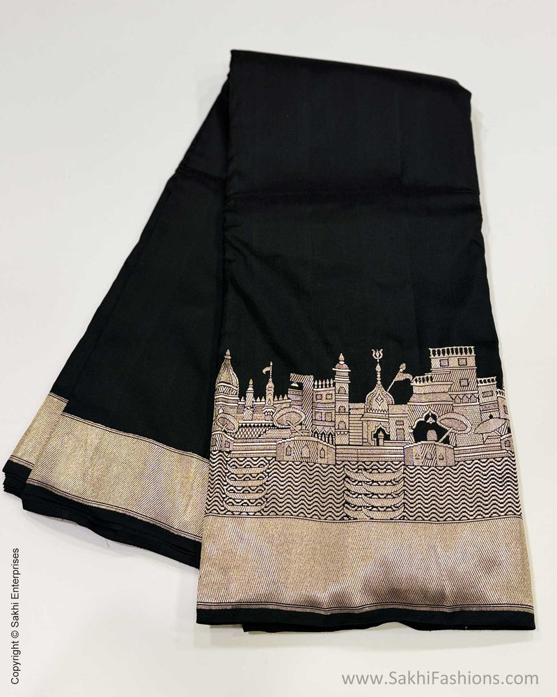 DP-X07474 Black Banarsi Saree