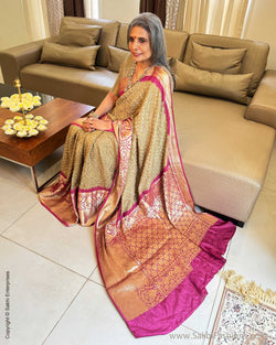 EE-X03088 Bandhini Beige Sari