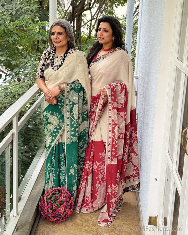 EE-X27622 Red Georgette Kalamkari