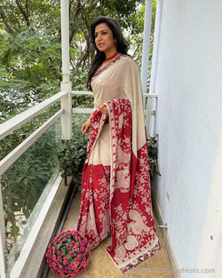 EE-X07622 Red Georgette Kalamkari