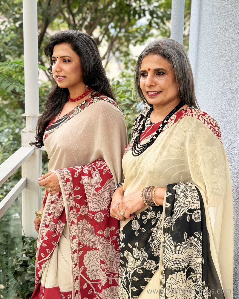 EE-X07621 Georgette Kalamkari