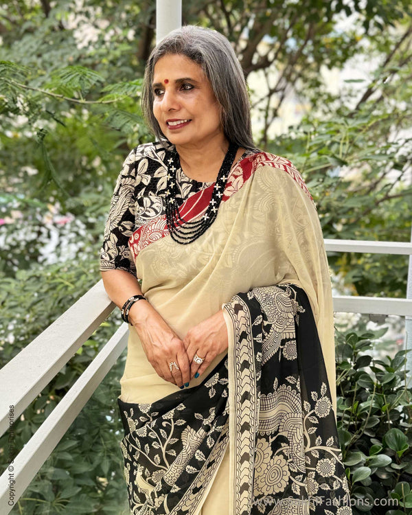 EE-X07621 Georgette Kalamkari