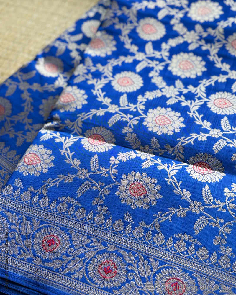 DP-X08138 Blue Katan Banarsi Saree