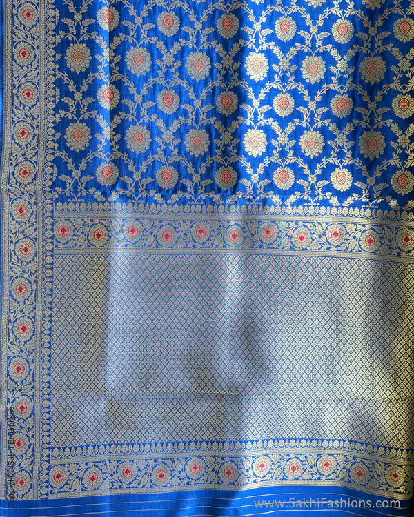 DP-X08138 Blue Katan Banarsi Saree