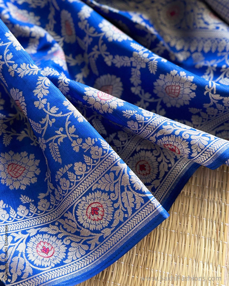 DP-X08138 Blue Katan Banarsi Saree