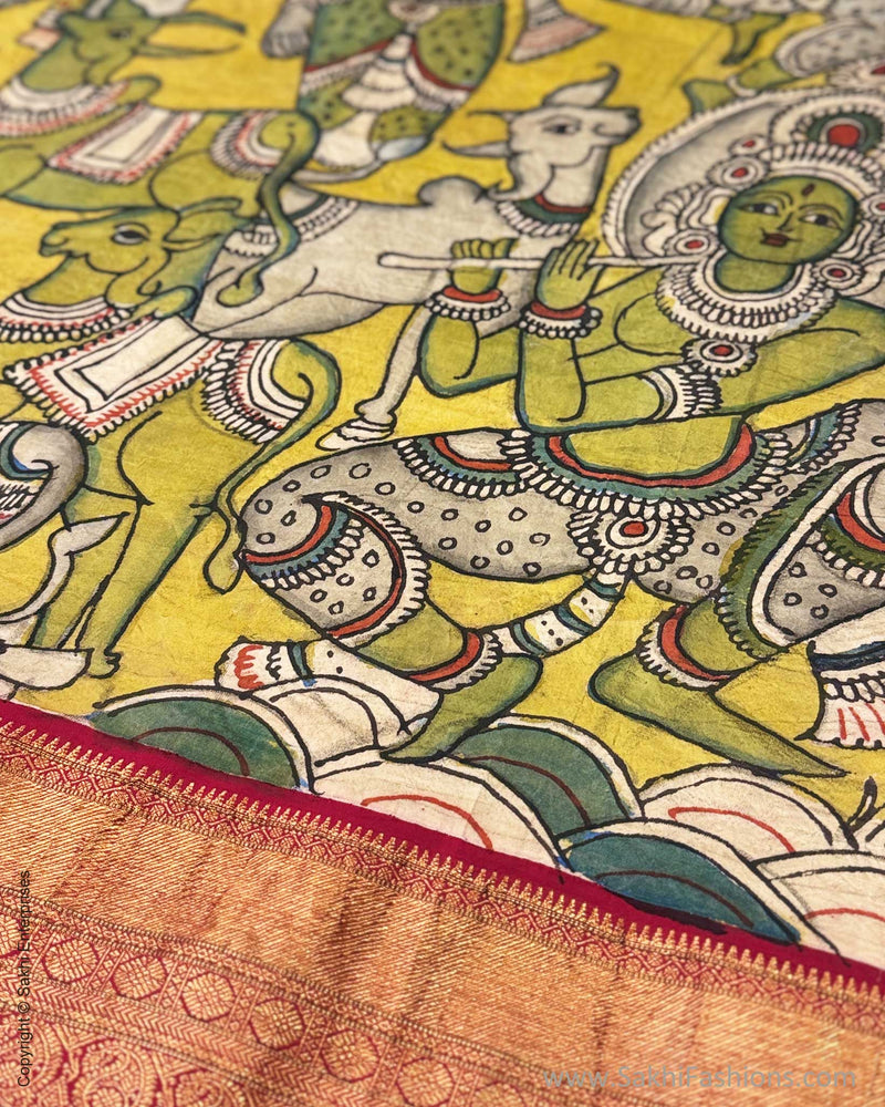 DP-X07925 Kalamkari Kanchi Silk