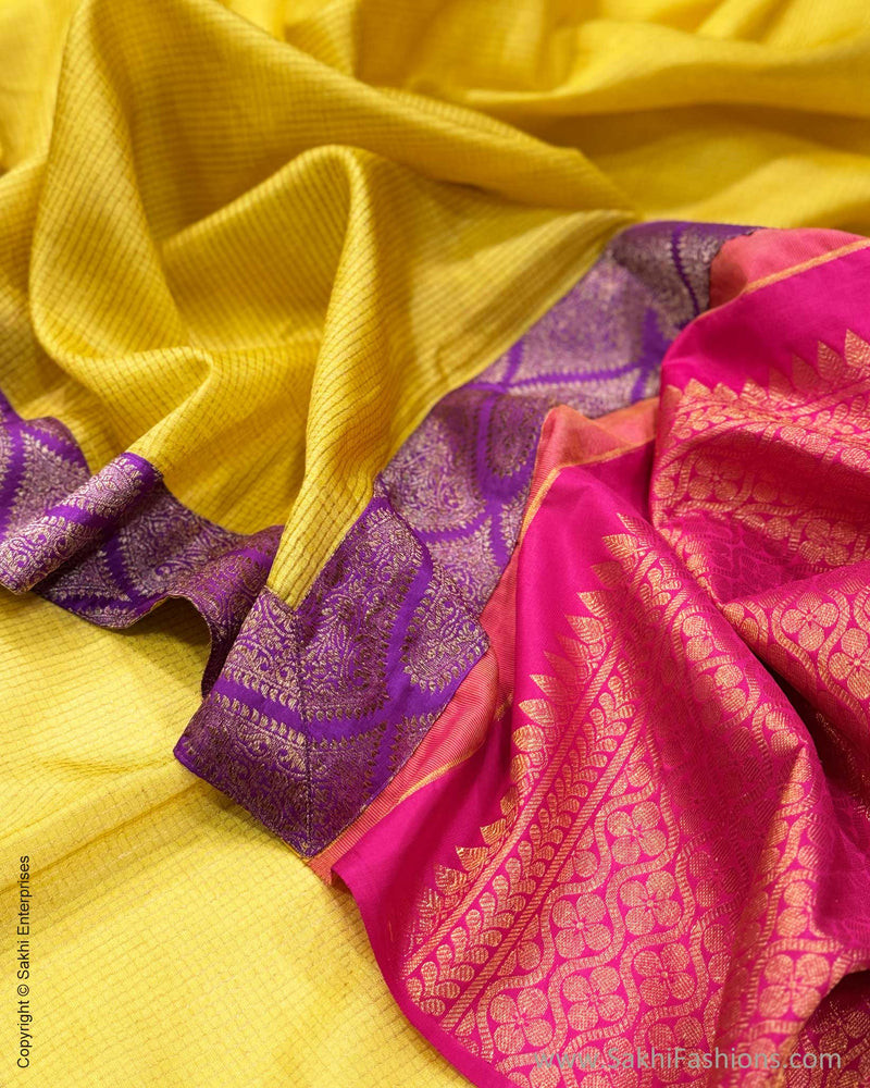 DP-X04323 Tussar Kanchi Collage Sari