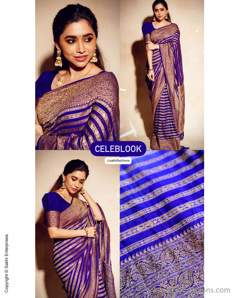 EE-X08459 Purple Banarsi Georgette