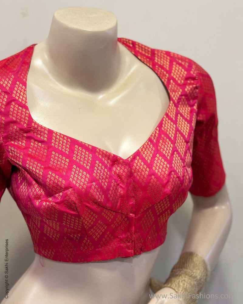 BL-X06512 Pink Kanchi Blouse