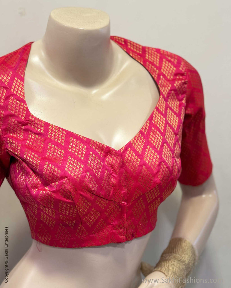 BL-X06512 Pink Kanchi Blouse