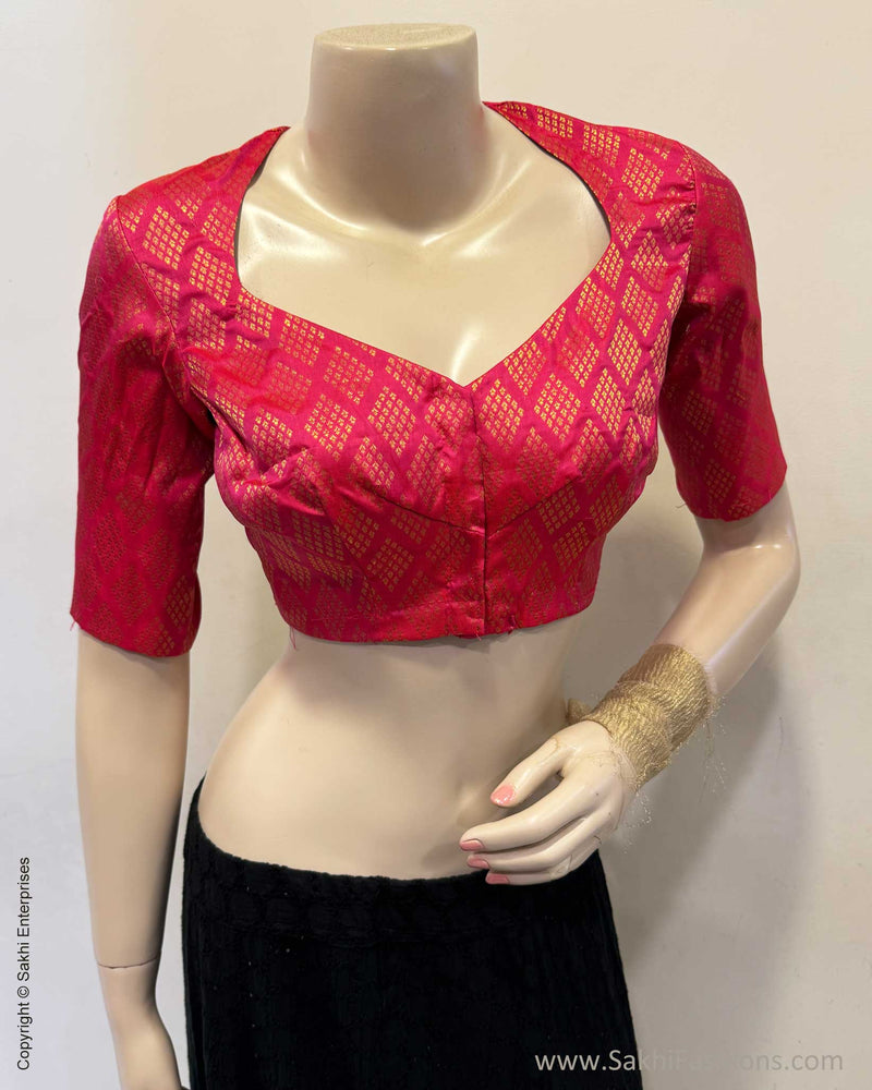 BL-X06512 Pink Kanchi Blouse