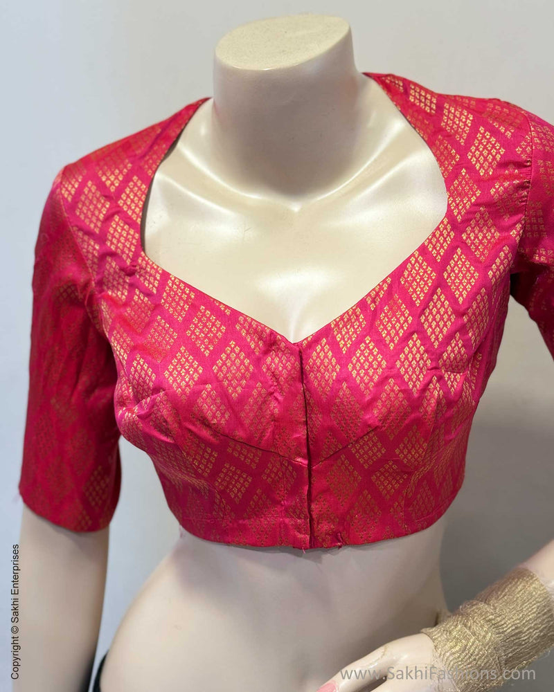 BL-X06512 Pink Kanchi Blouse