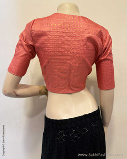 BL-X06513 Peach Kanchi Blouse