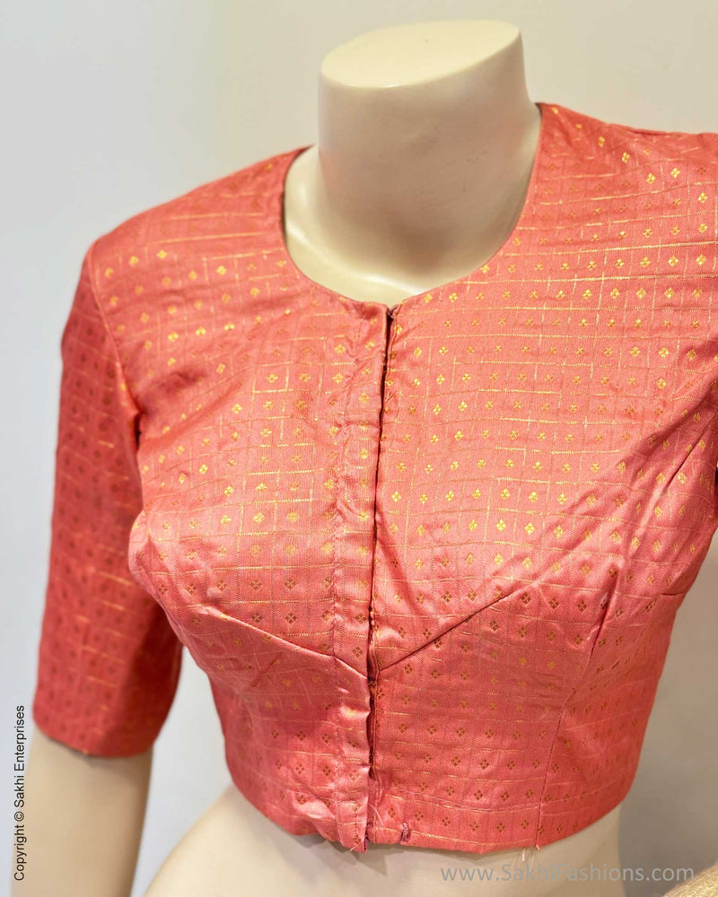 BL-X06513 Peach Kanchi Blouse