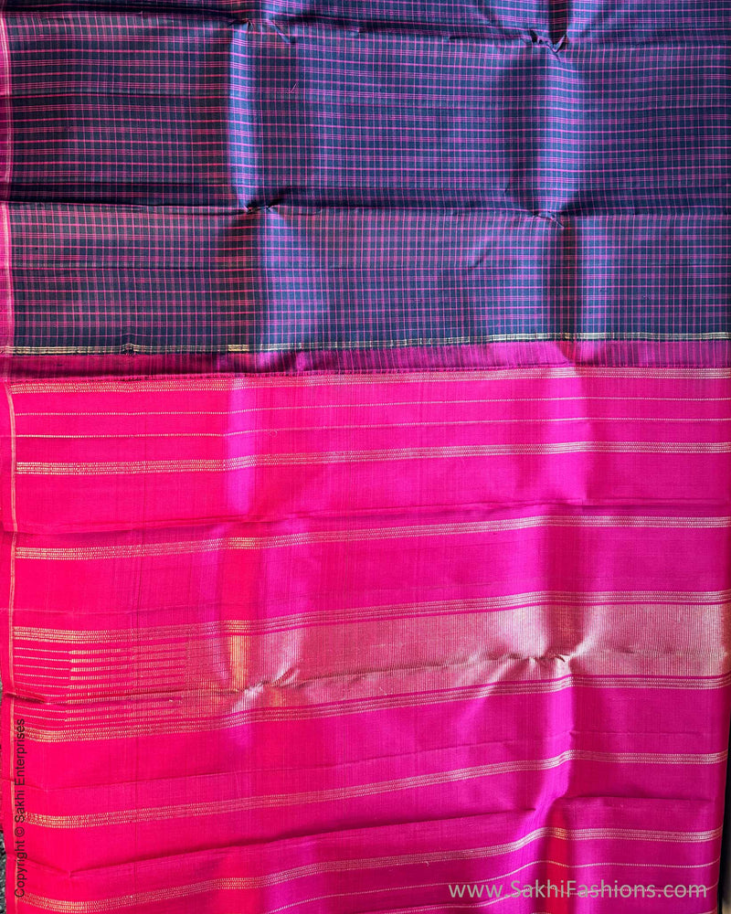 DP-X10408 Black Check Kanjeevaram