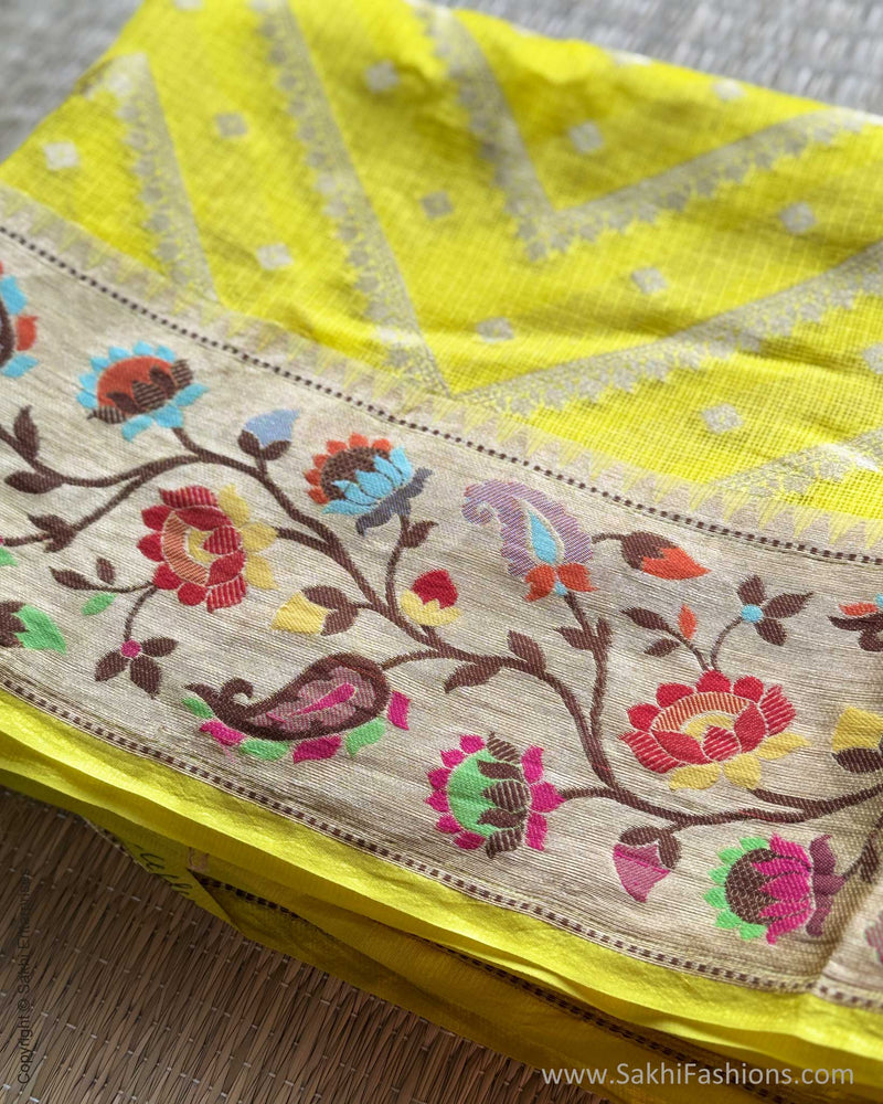 DP-X11806 Yellow Paithani Sari