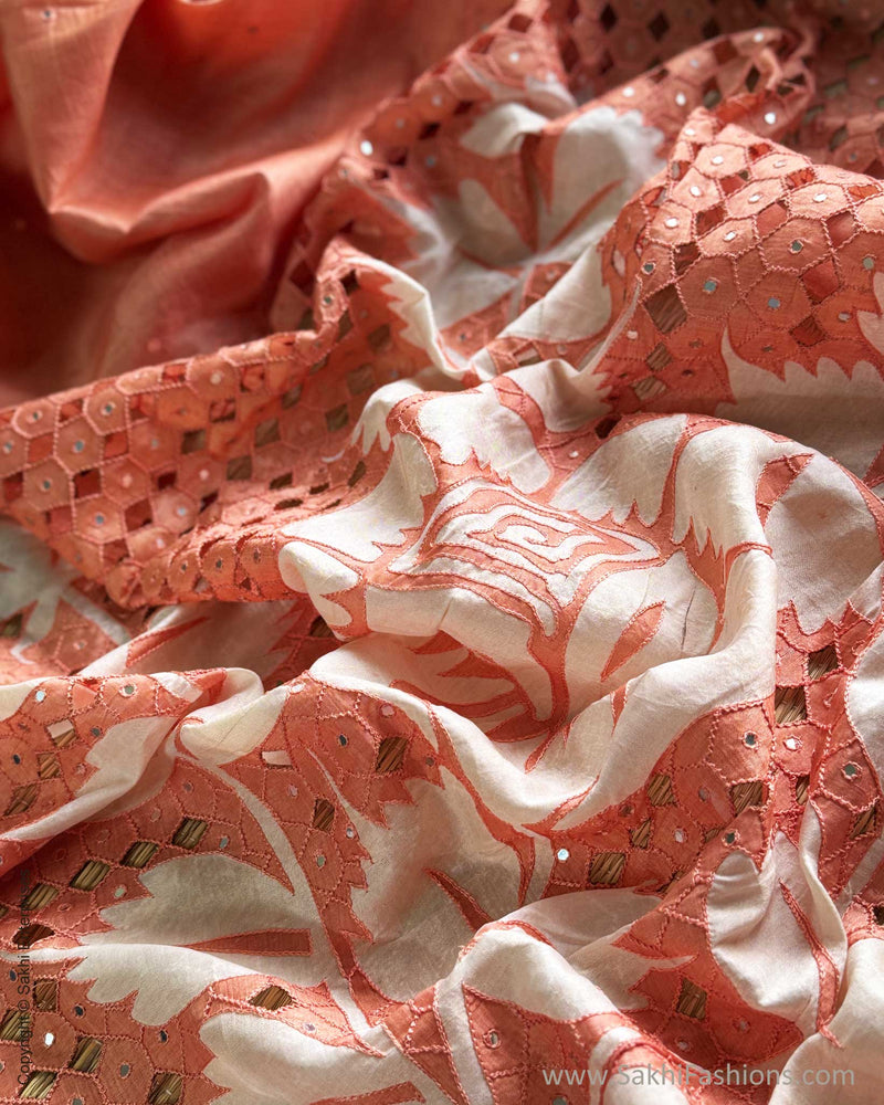 DP-X11781 Peach Cutwork Batik Sari