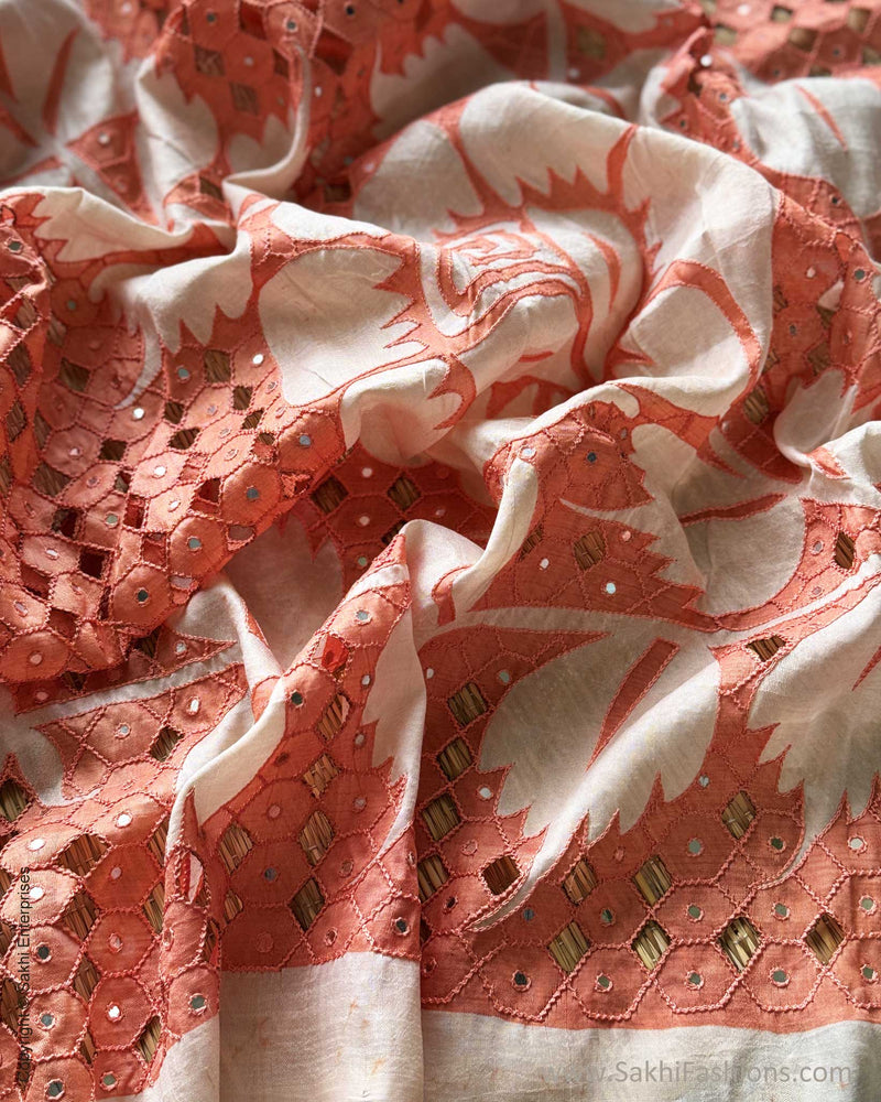 DP-X11781 Peach Cutwork Batik Sari