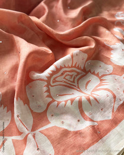 DP-X11781 Peach Cutwork Batik Sari